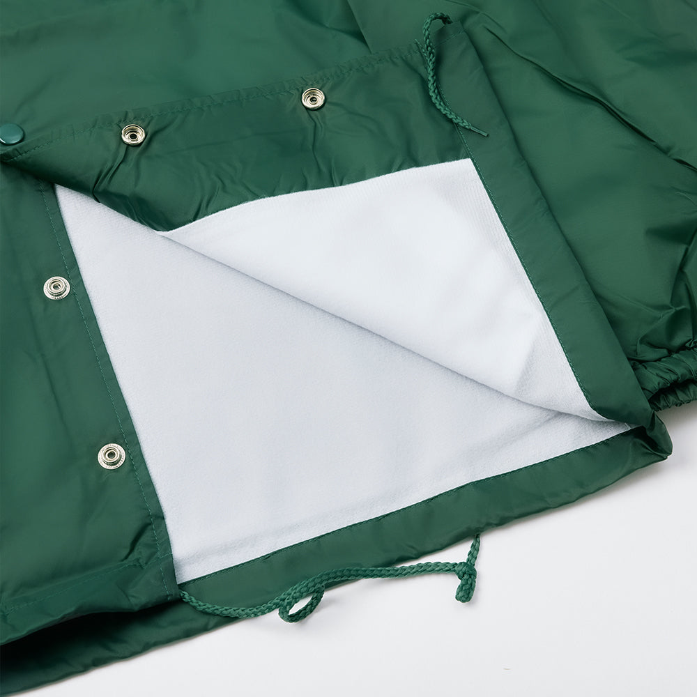 North N Logo Coach Jacket - Dark Green/White