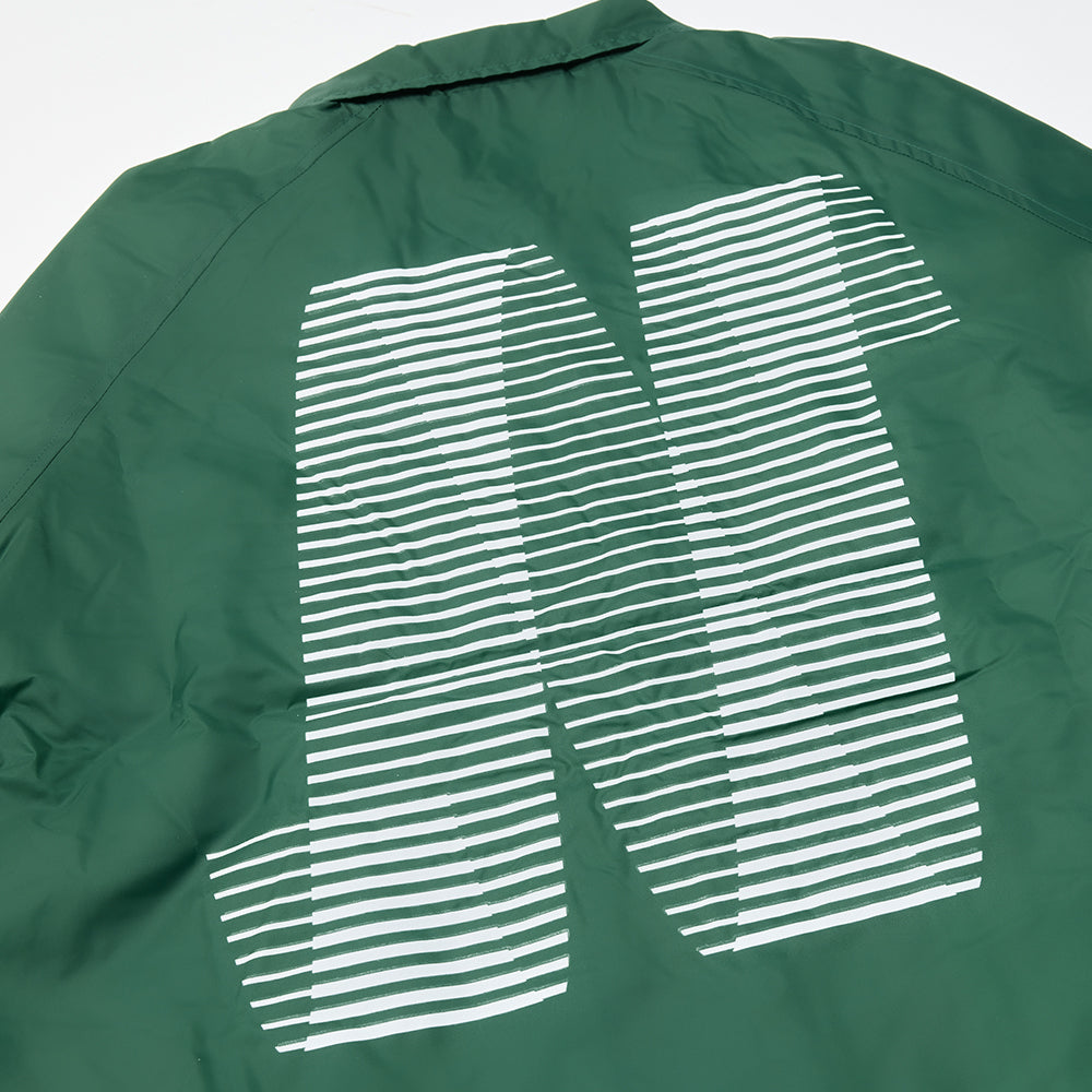 North N Logo Coach Jacket - Dark Green/White