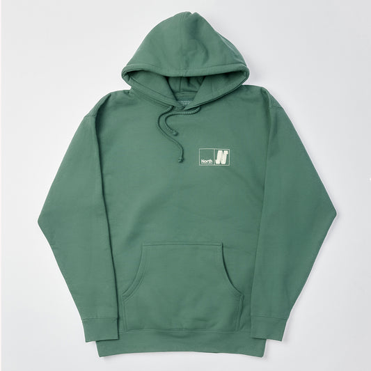 North N Logo Hoodie - Pine Green/Amber