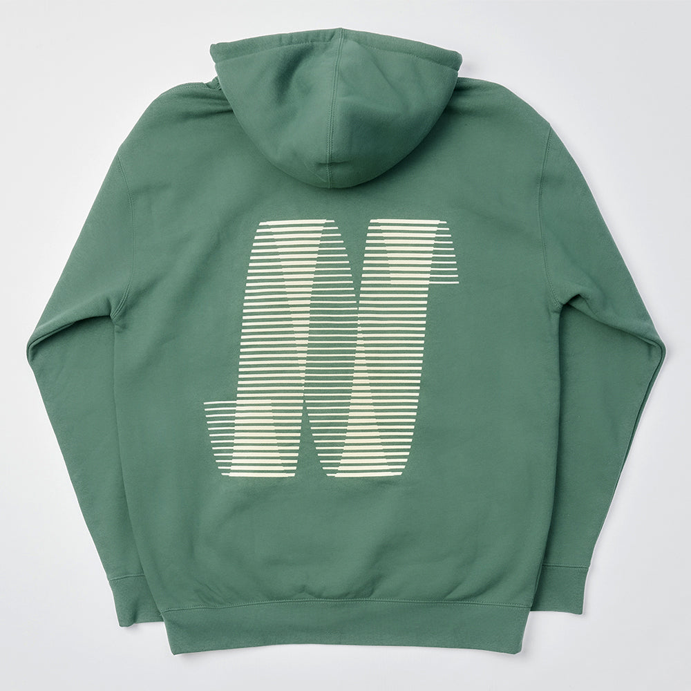 North N Logo Hoodie - Pine Green/Amber