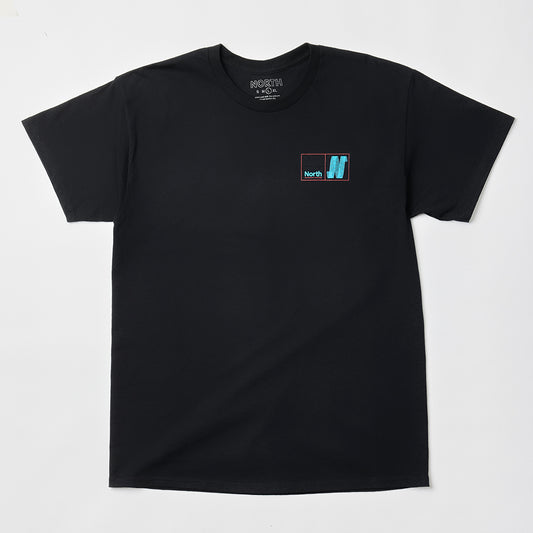 North N Logo T-shirt - Black/Blue/Red