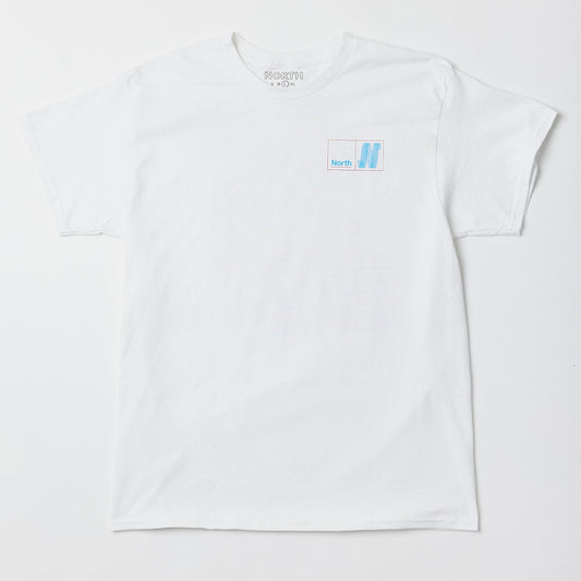 North N Logo T-shirt - White/Blue/Red