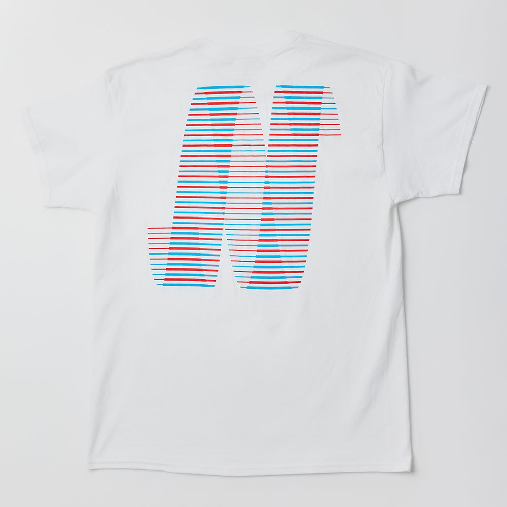 North N Logo T-shirt - White/Blue/Red